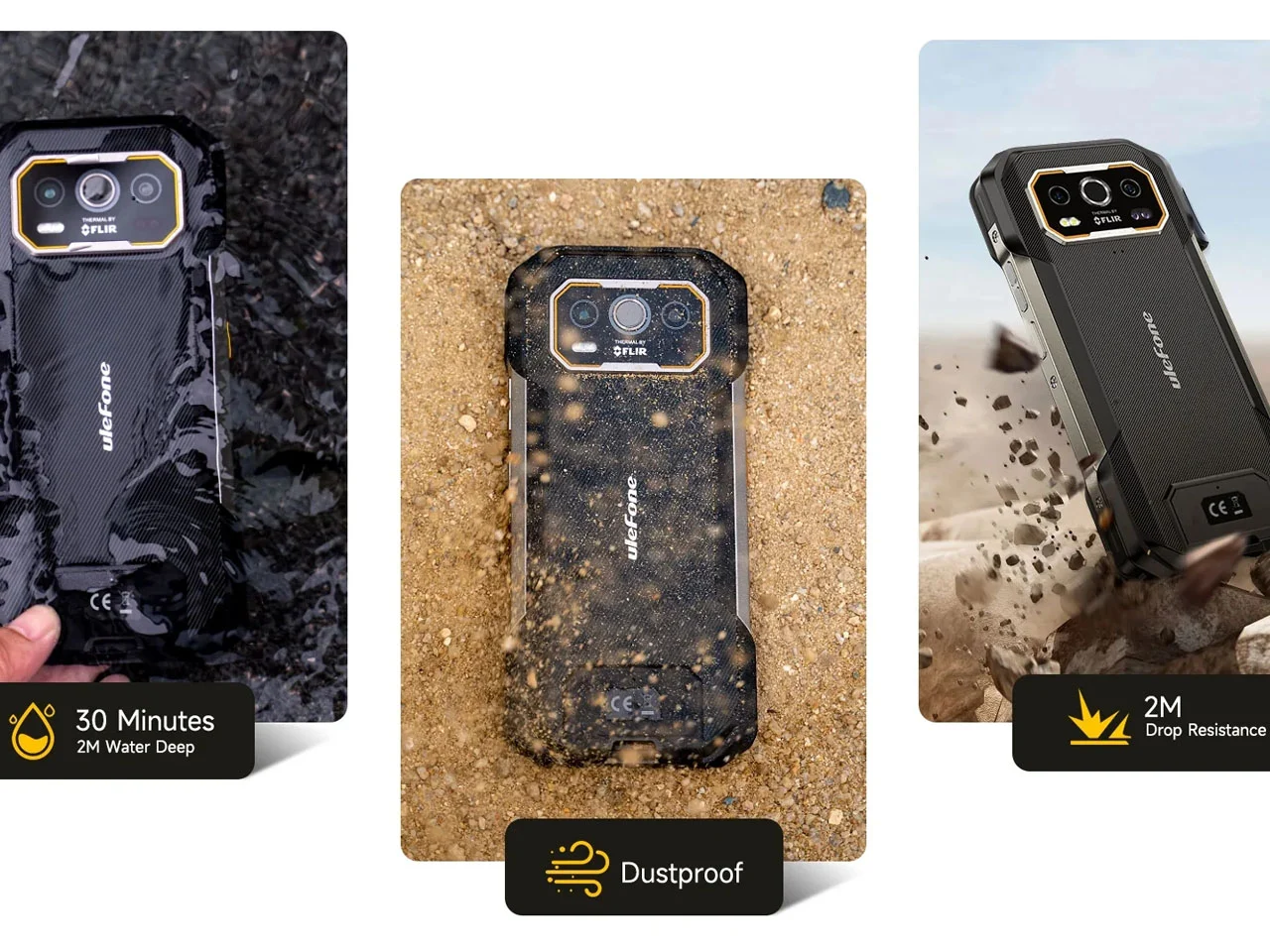 第一款搭配热成像和夜视摄像头的“监控智能手机”：Ulephone Armor 27T Pro+