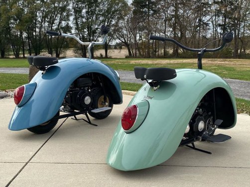 大众甲壳虫被改用于打造一款时尚的老式迷你电动自行车！