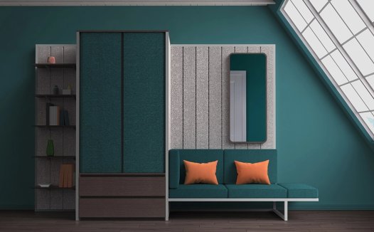 灵活的家具系统,可在不占用空间的情况下随你的需求改变