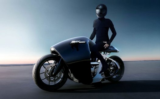 Supermarine 是一款大胆的空气动力学摩托车,采用有机蝠鲼设计