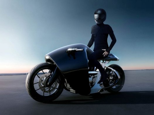 Supermarine 是一款大胆的空气动力学摩托车,采用有机蝠鲼设计